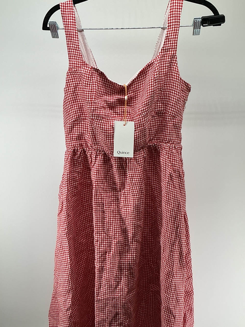 100% European Linen Fit & Flare Midi Dress